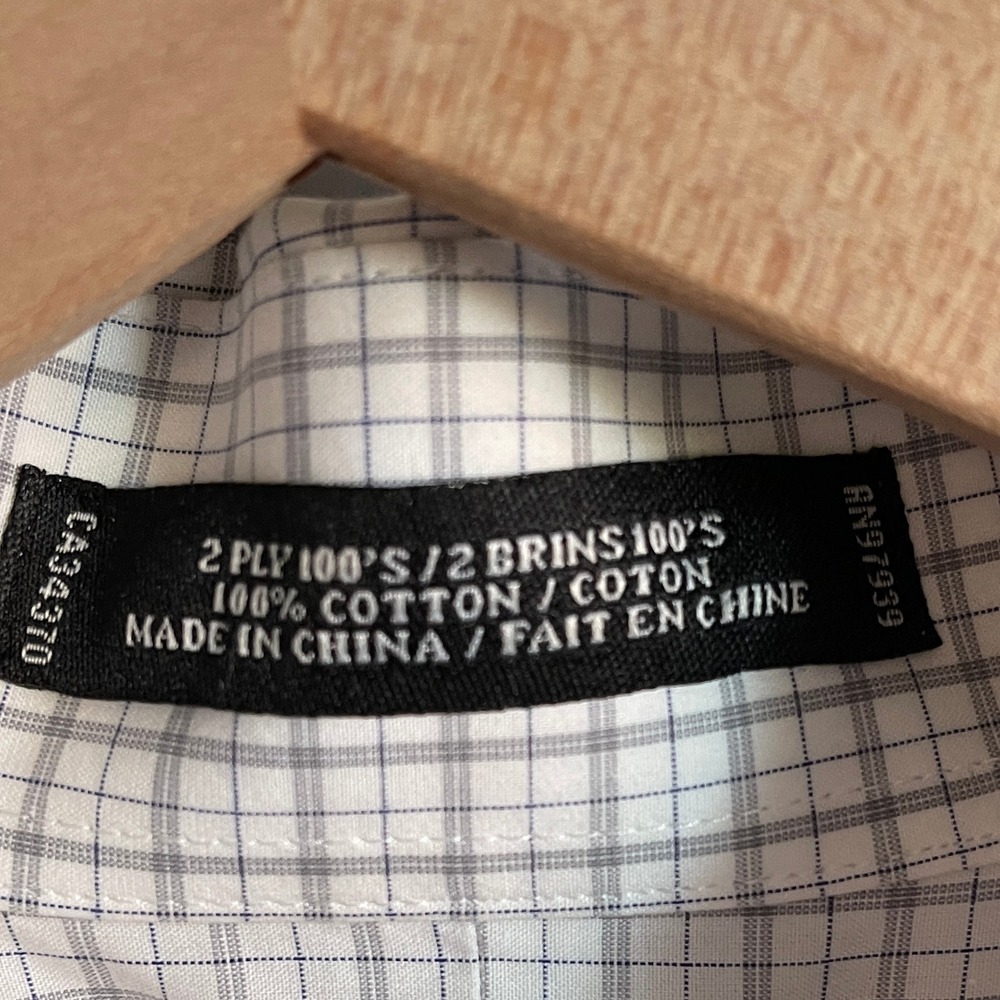 Forsyth Of Canada Mens Non Iron Tailored Fit Dress Shirt Size Large - Picture 6 of 7